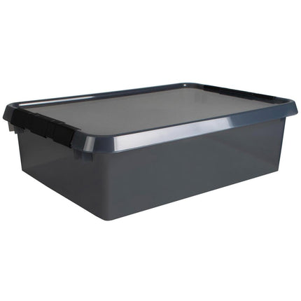 Sunware Comfort Line Opbergbox 32L 60x40x18 cm Transparant/Antraciet