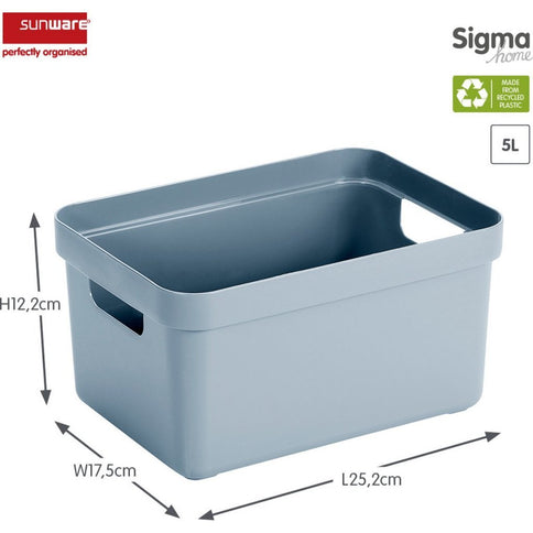 Sunware Sigma Home Opbergbox 5L 25.2x17.5x12.2 cm Lichtblauw
