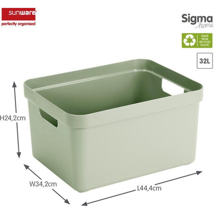 Sunware Sigma Home Opbergbox 32L 44.4x34.2x24.2 cm Saliegroen