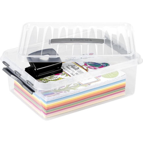 Sunware Q-Line Opbergbox 12L 40x30x14 cm Transparant/Grijs