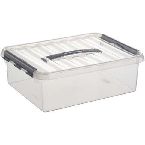 Sunware Q-Line Opbergbox 10L 40x30x11 cm Transparant/Grijs
