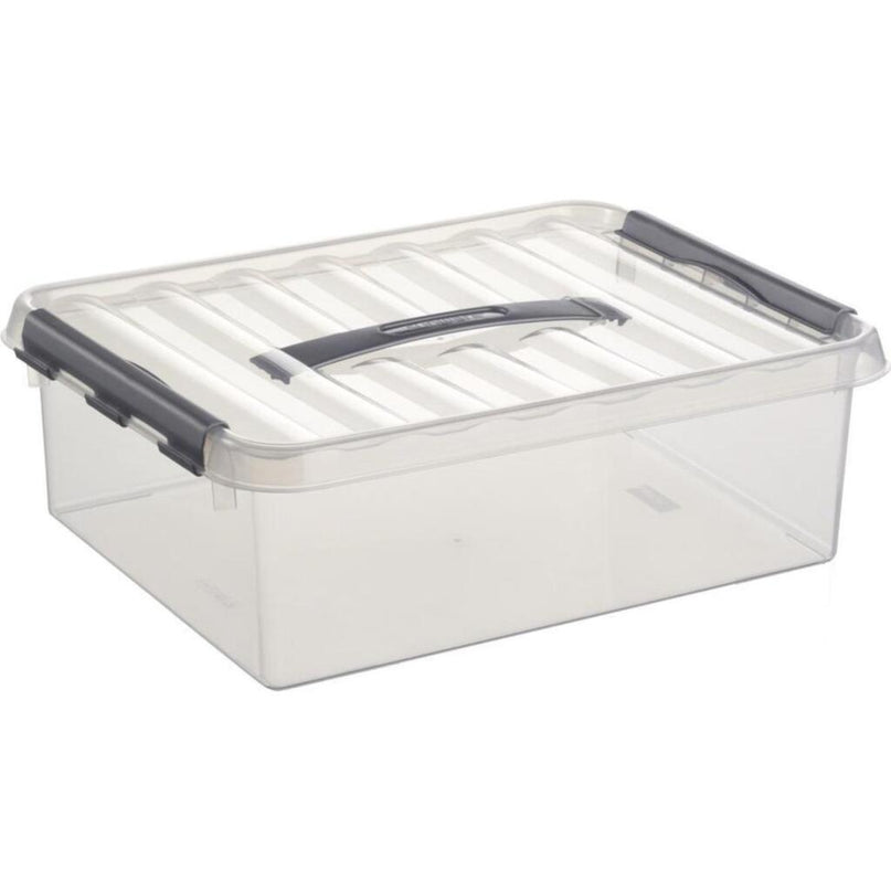 Sunware Q-Line Opbergbox 10L 40x30x11 cm Transparant/Grijs