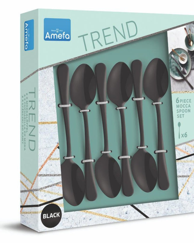 Amefa Austin Theelepels 6 Stuks Mat Zwart