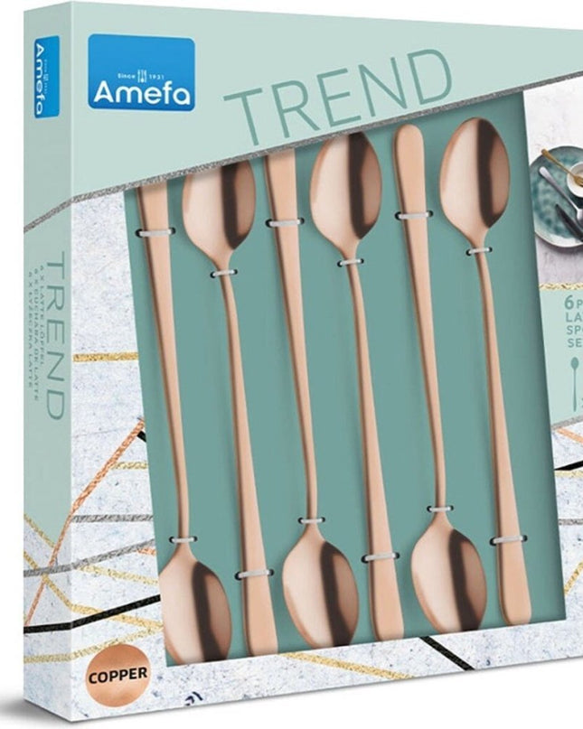 Amefa Austin Latte Lepels 6 Stuks Koper