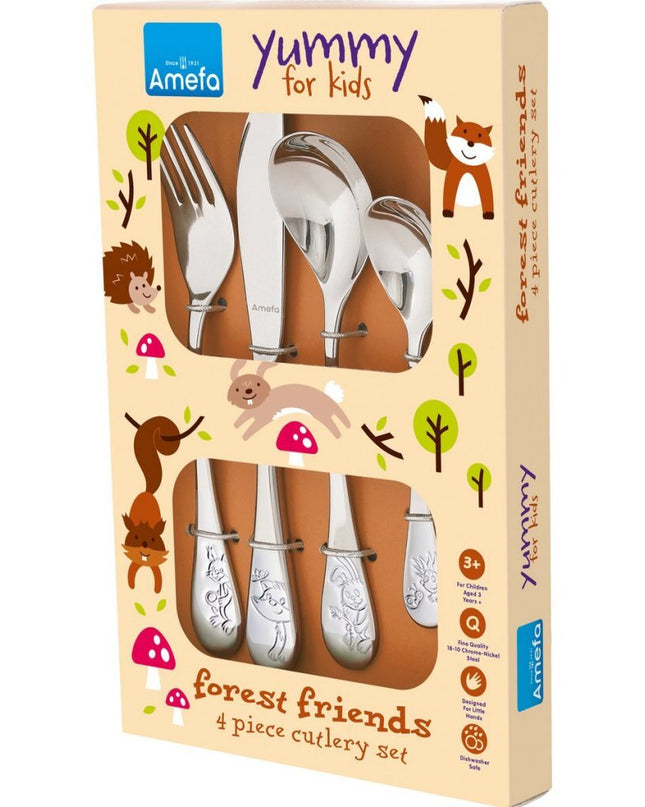 Amefa Kinderbestek Forrest Friends 4-delig Zilver
