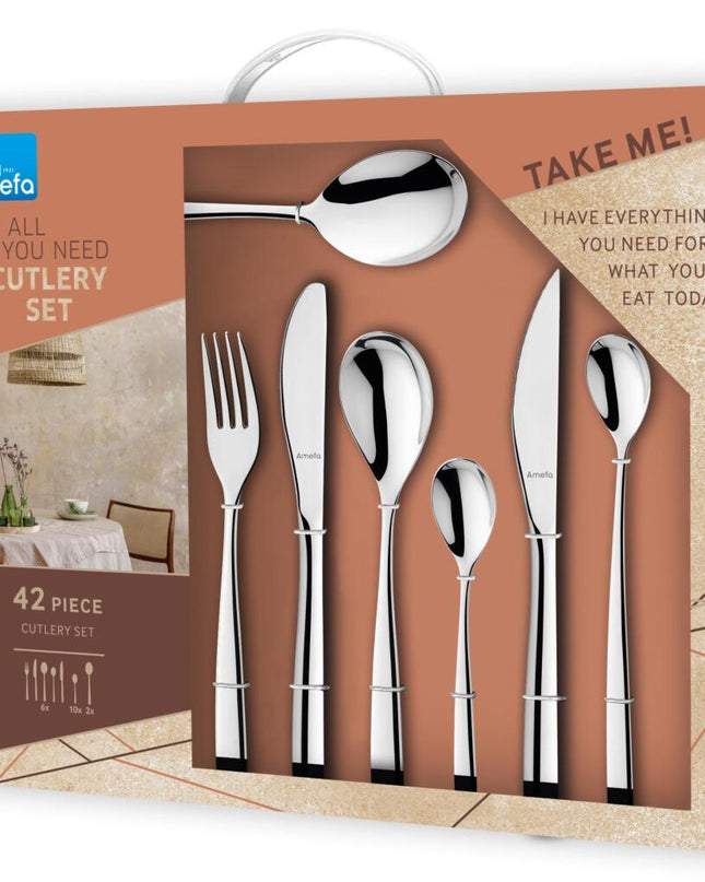 Amefa Gaia All You Need Bestekset 42-delig Zilver/RVS