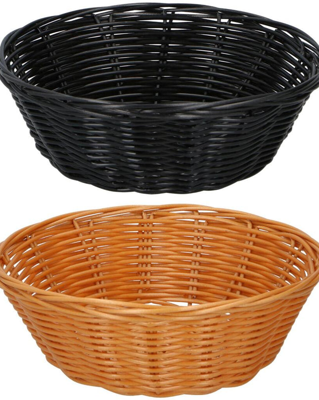 Alpina Rieten Broodmand 2 Stuks Bruin/Zwart