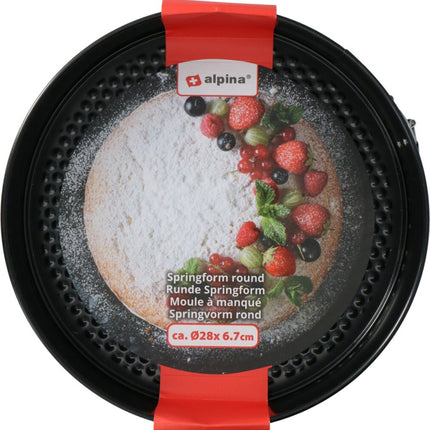 Alpina Springvorm Anti-Aanbaklaag Metaal 28x6,7cm Zwart