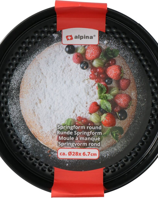 Alpina Springvorm Anti-Aanbaklaag Metaal 28x6,7cm Zwart