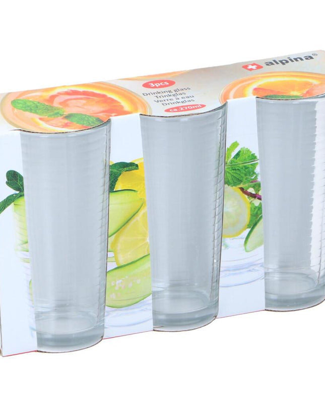 Alpina Drinkglazen 270 ml 3 Stuks Transparant