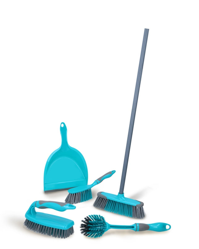 Schoonmaakset 6-delig Blauw/Grijs