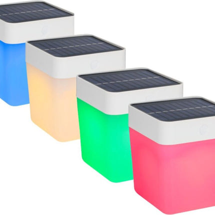 Grundig Solar Lamp Tuinverlichting op Zonne Energie  Wit/Oranje/Blauw/Groen Licht Tot 8 Uur Licht