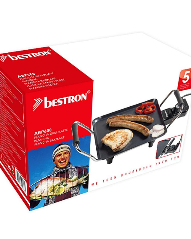 Bestron ABP600 Plancha Bakplaat 1000W Zwart