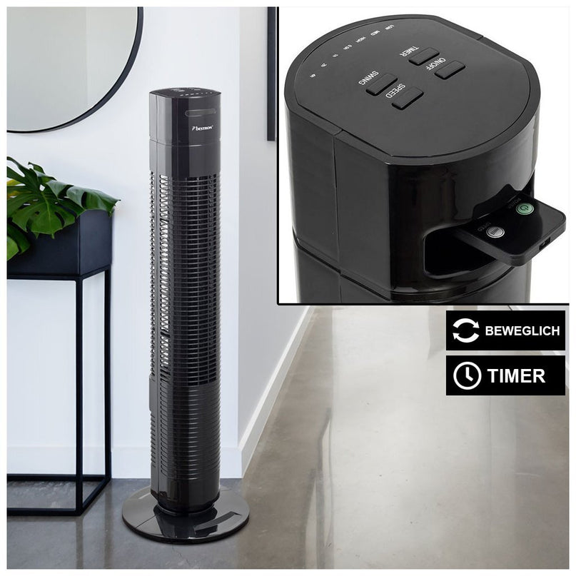 Bestron AFT770ZRC Torenventilator 78 cm Zwart