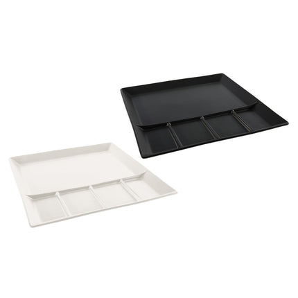 Fonduebord 24,5 X 24,5 Cm Zwart Of Wit
