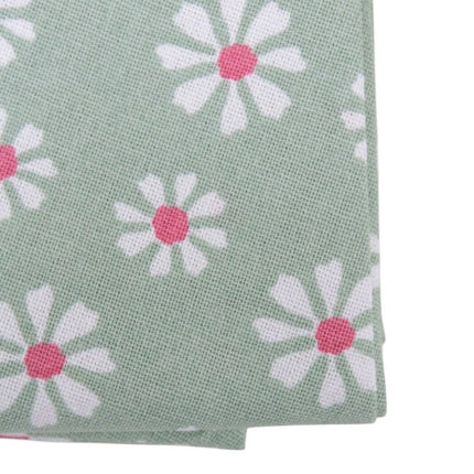 Linen&amp;More Daisy Flowers Tafelkleed 160 cm Groen/Katoen