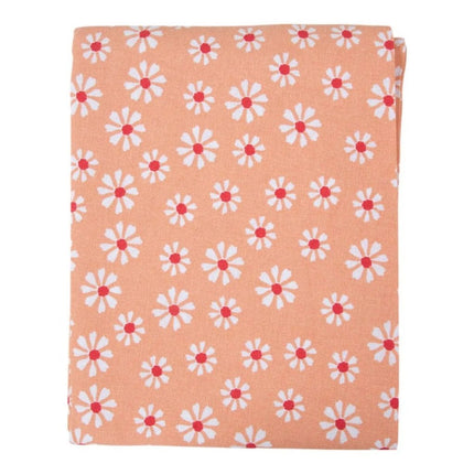 Linen&amp;More Daisy Flowers Tafelkleed 160 cm Oranje/Katoen