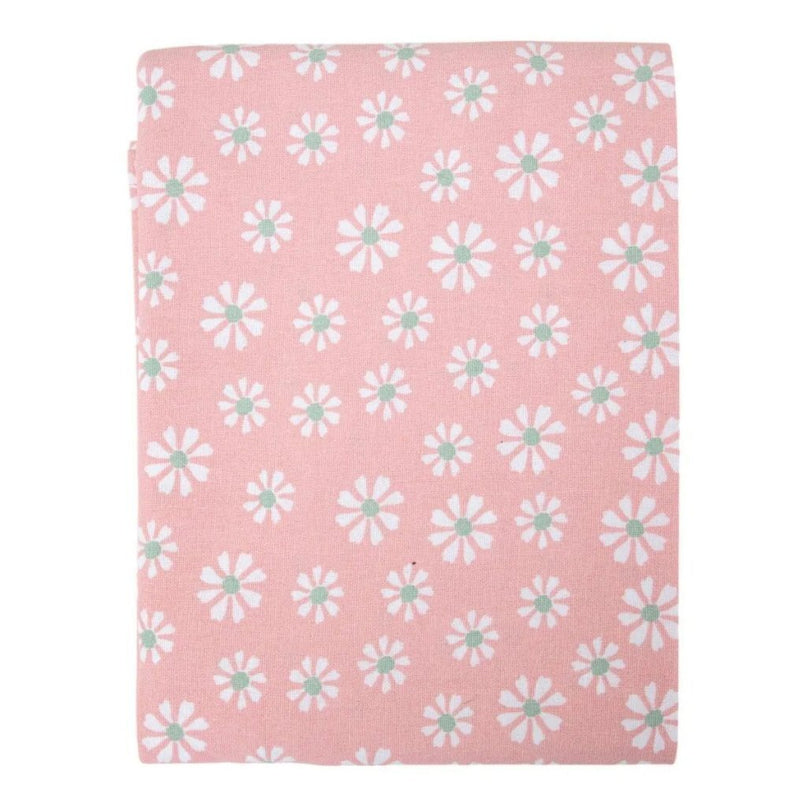Linen&amp;More Daisy Flowers Tafelkleed 160 cm Roze/Katoen
