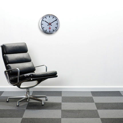 NeXtime NE-3999AR Wandklok Dia. 35 Cm, Geborsteld Aluminium, 'Station'
