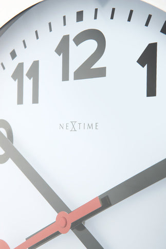 NeXtime NE-3998AR Wandklok Dia. 19 Cm, Geborsteld Aluminium, 'Station'
