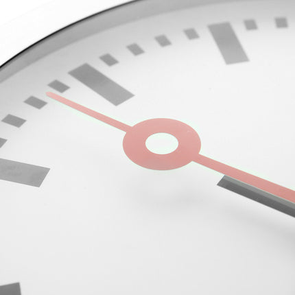 NeXtime NE-3998ST Wandklok Dia. 19 Cm, Geborsteld Aluminium, 'Station'
