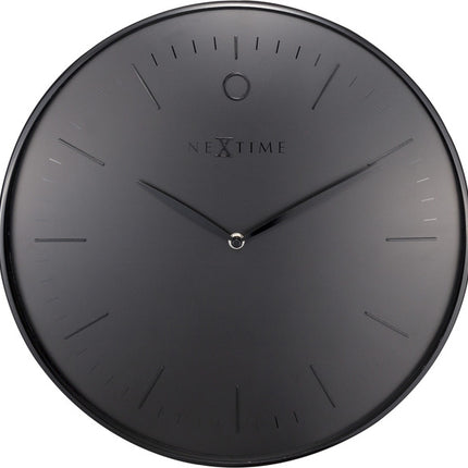 NeXtime NE-3235ZW Wandklok Glamour Ø40 Metaal Zwart
