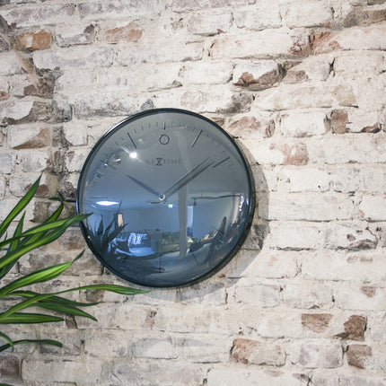 NeXtime NE-3235ZW Wandklok Glamour Ø40 Metaal Zwart