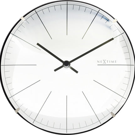 NeXtime NE-3506WI Wandklok Big Stripe Ø20 Glas Wit
