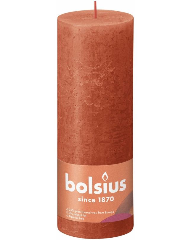 Bolsius Rustieke Stompkaars 19x6,8 cm Aards Oranje