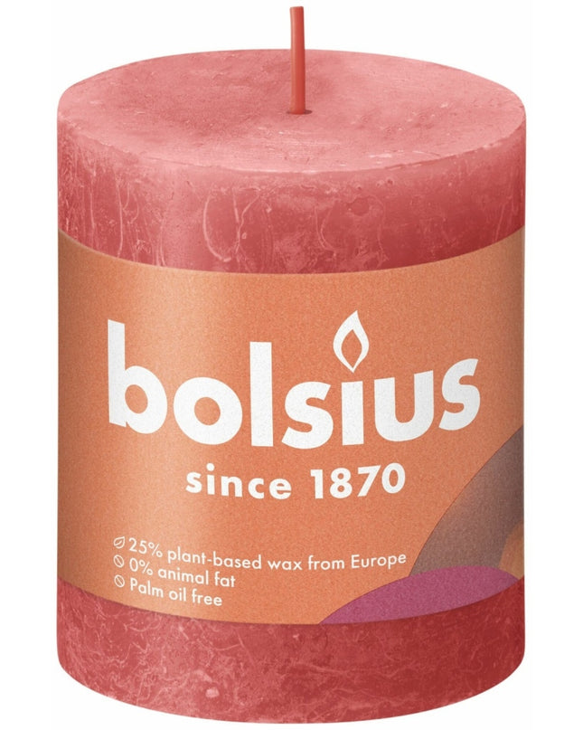 Bolsius Rustieke Stompkaars 8x6,8 cm Blossom Pink