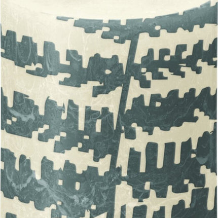 Bolsius Rustiek printed stompkaars 80/68 Soft pearl fern