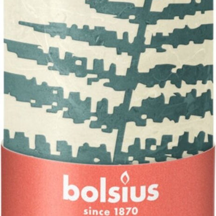Bolsius Rustiek kaars 130/68 bladmotief