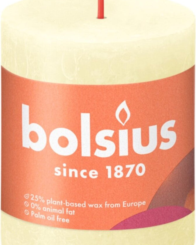 Bolsius Stompkaars Rustiek Butter Yellow 8 cm 7 cm