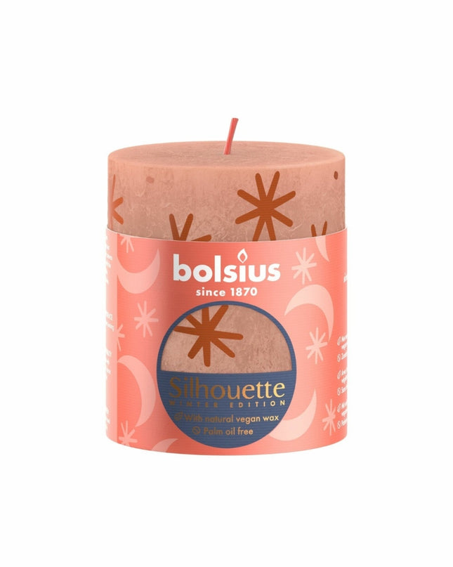 Bolsius Rustieke Stompkaars 8x6,8 cm Creamy Caramel Met Print