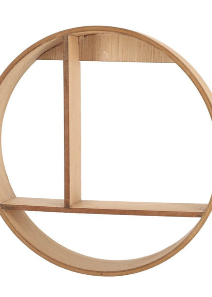 Decoratie Houten Wandrek Rond 37 cm Assorti