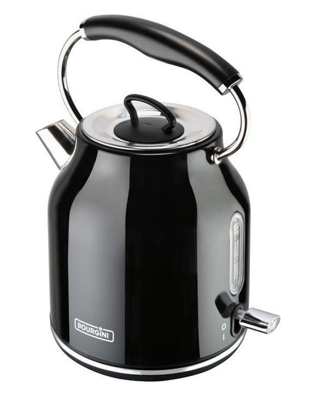 Bourgini Retro Waterkoker 1.7L 2200W Zwart