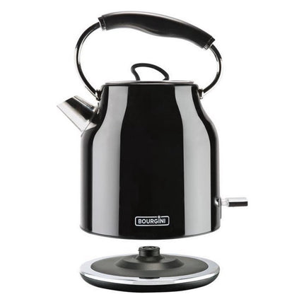 Bourgini Retro Waterkoker 1.7L 2200W Zwart