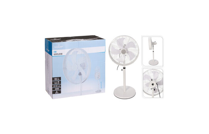Excellent Electrics Staande Ventilator 50W &Oslash;40 cm Wit