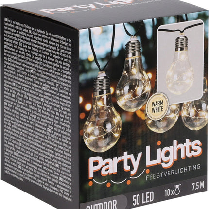 Pro Garden Feestverlichting 10Lampjes Warm Wit