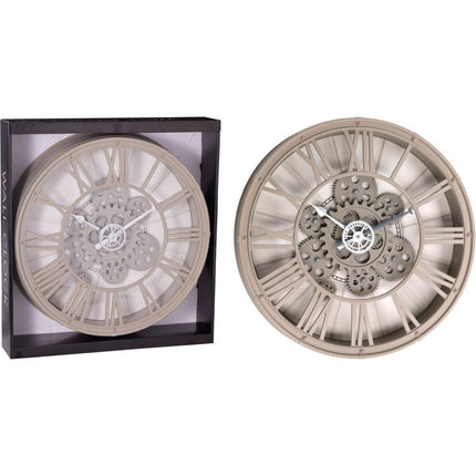 Analoge Wandklok met Roterend Uurwerk 38.7 cm Zand