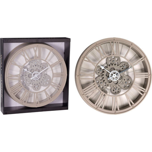 Analoge Wandklok met Roterend Uurwerk 38.7 cm Zand