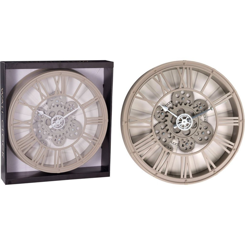 Analoge Wandklok met Roterend Uurwerk 38.7 cm Zand