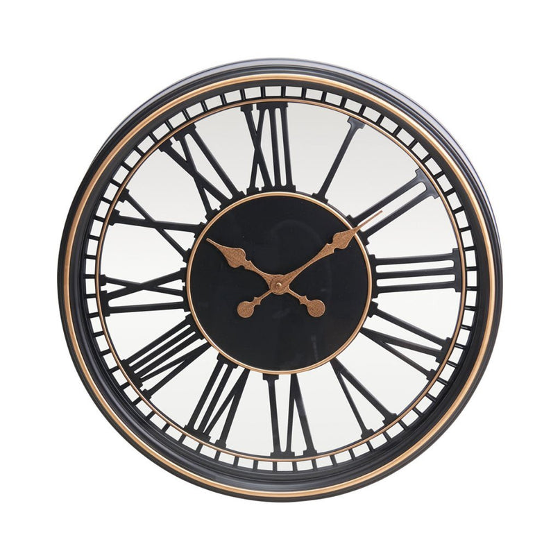 Analoge Wandklok 49.5 cm Zwart/Goud