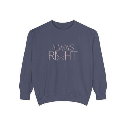 always-right-unisex-sweatshirt,-cozy-casual-wear,-gift-for-mom,-funny-sweatshirt,-relaxed-fit-pullover,-perfect-for-holidays-jeansblauw