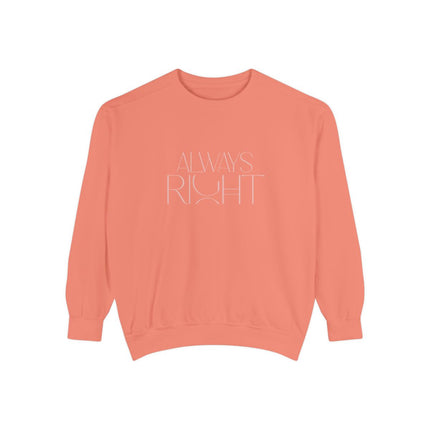 always-right-unisex-sweatshirt,-cozy-casual-wear,-gift-for-mom,-funny-sweatshirt,-relaxed-fit-pullover,-perfect-for-holidays-rood