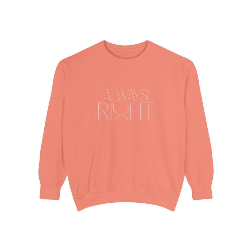 always-right-unisex-sweatshirt,-cozy-casual-wear,-gift-for-mom,-funny-sweatshirt,-relaxed-fit-pullover,-perfect-for-holidays-rood