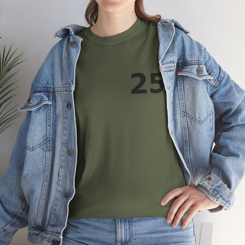 t-shirt---number-25-for-casual-wear-olijfgroen