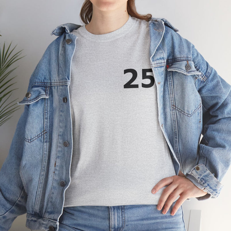 t-shirt---number-25-for-casual-wear-lichtgrijs